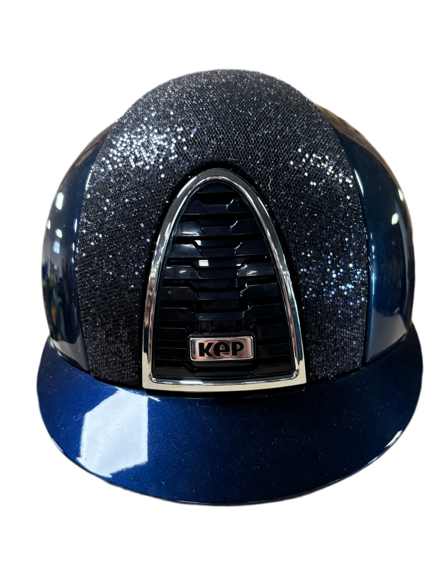 KEP Italia Reithelm Cromo 2.0 Shine Glitter Blue