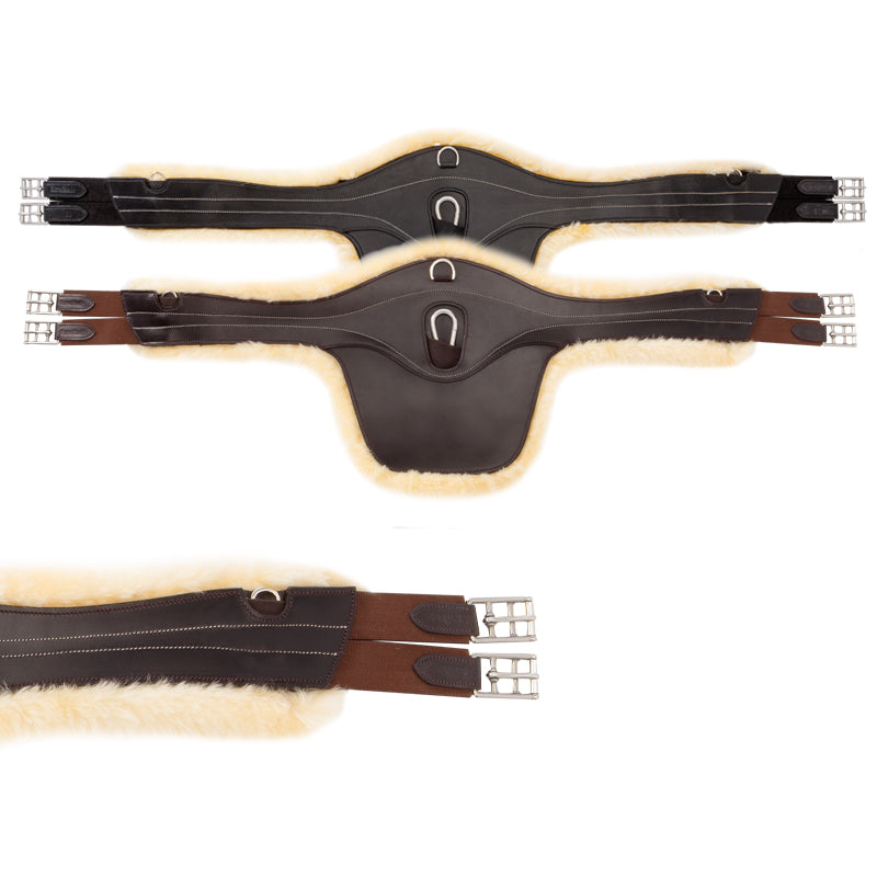 Kavalkade Stollenschutzgurt "Excellence" - Lammfell - Elast