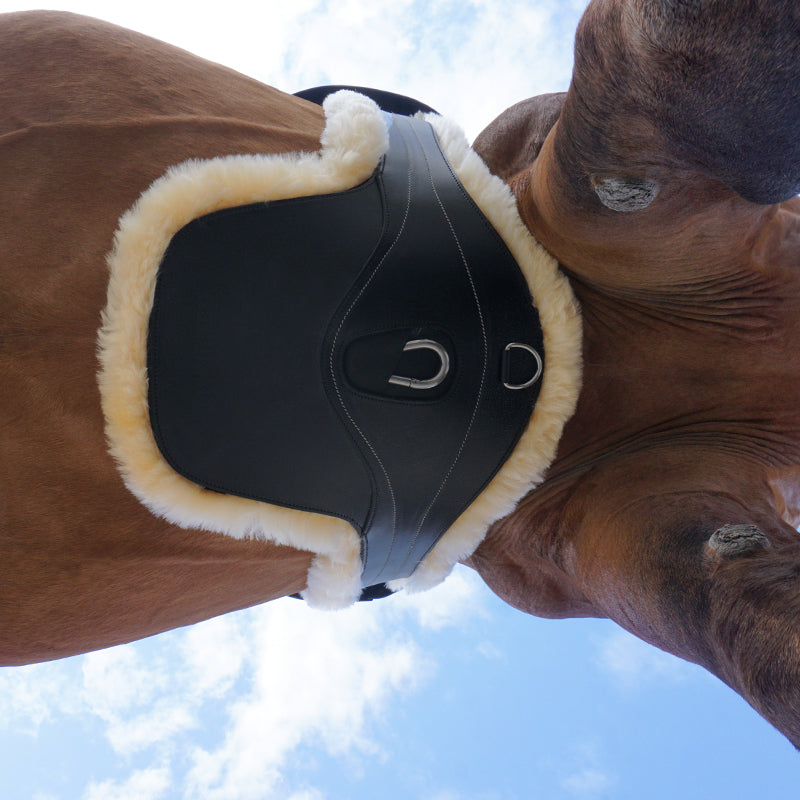 Kavalkade Stollenschutzgurt "Excellence" - Lammfell - Elast